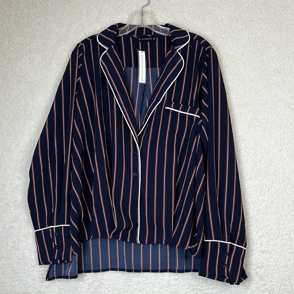 NWT Soncy Womens Long Sleeve Pajama Top SIZE 0X PLUS SIZE